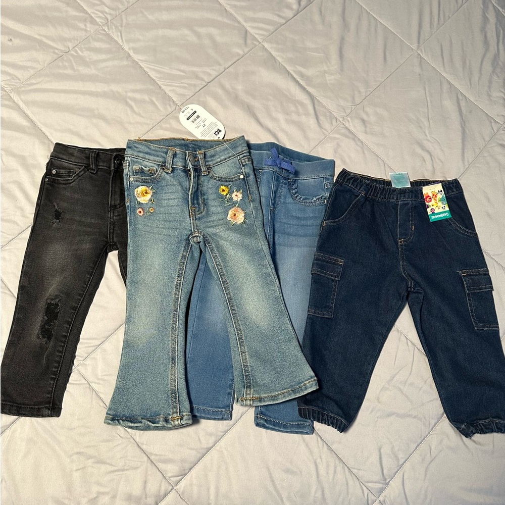 NWT and used kids jeans bundle